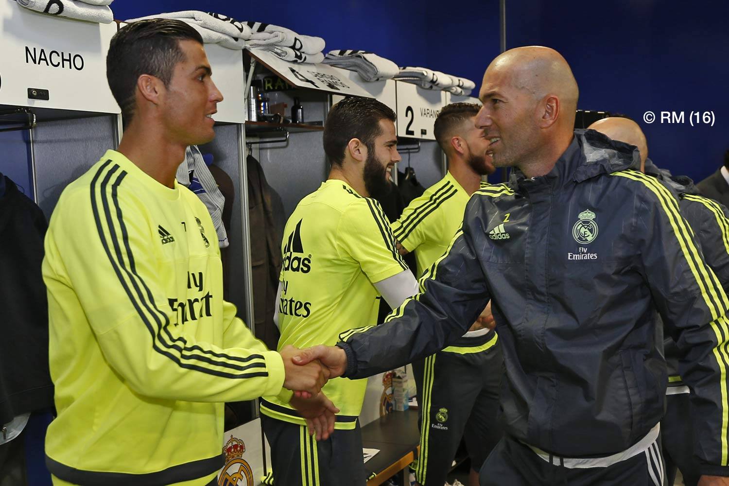Zidane, Cristiano Ronaldo, saludo