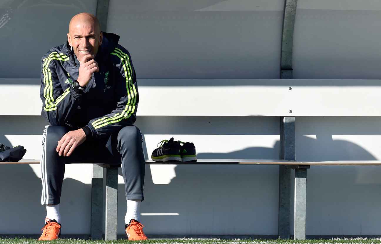 Zidane, banquillo, Valdebebas