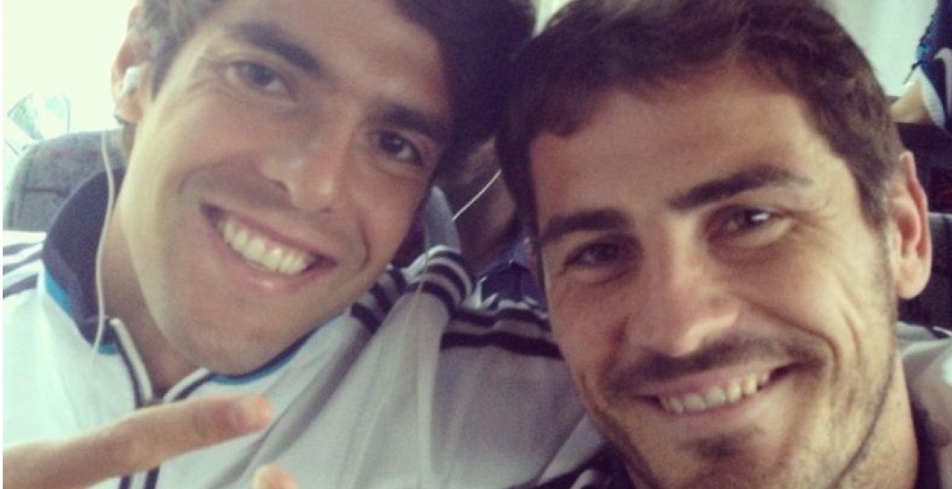 Casillas y Kaká en su época en el Real Madrid