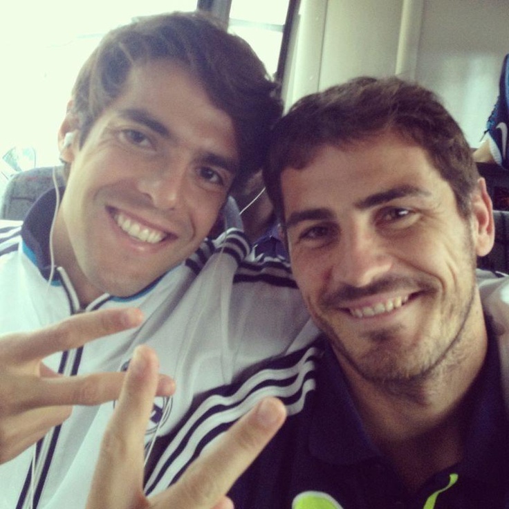 Casillas y Kaká en su época en el Real Madrid