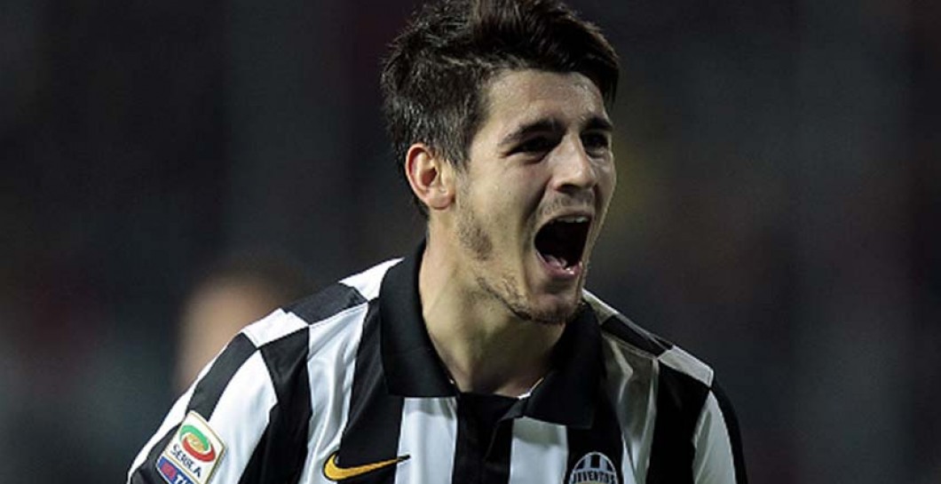 Álvaro Morata celebra un gol con la Juventus