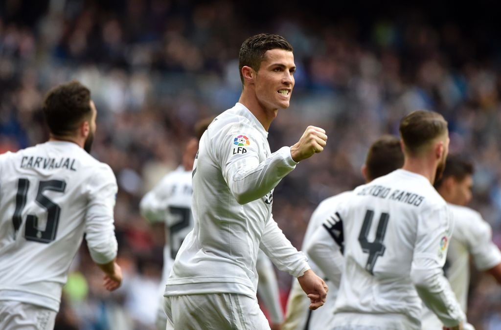 Cristiano Ronaldo festejando un gol