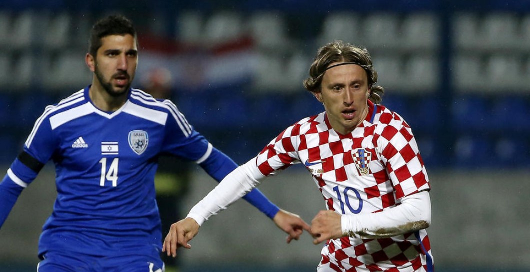 Modric en su partido con Croacia ante Israel