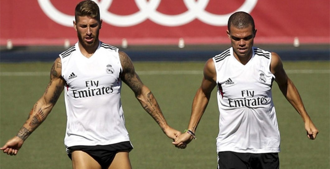 Pepe, Sergio Ramos, entrenamiento, Real Madrid
