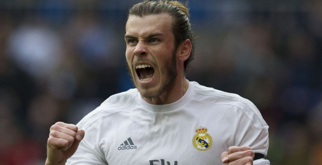 Bale grita en uno de sus goles con el Real Madrid