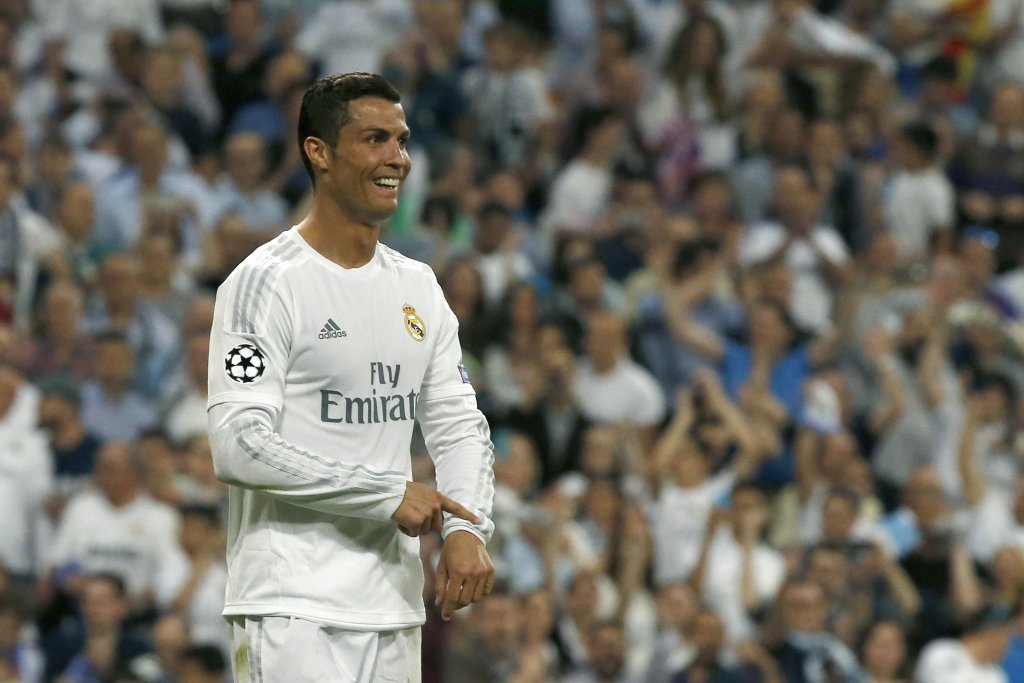 Cristiano Ronaldo en el partido jugado ante el Manchester City