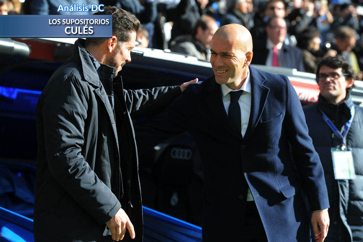 Zidane y Siemone se saludan en el último derbi