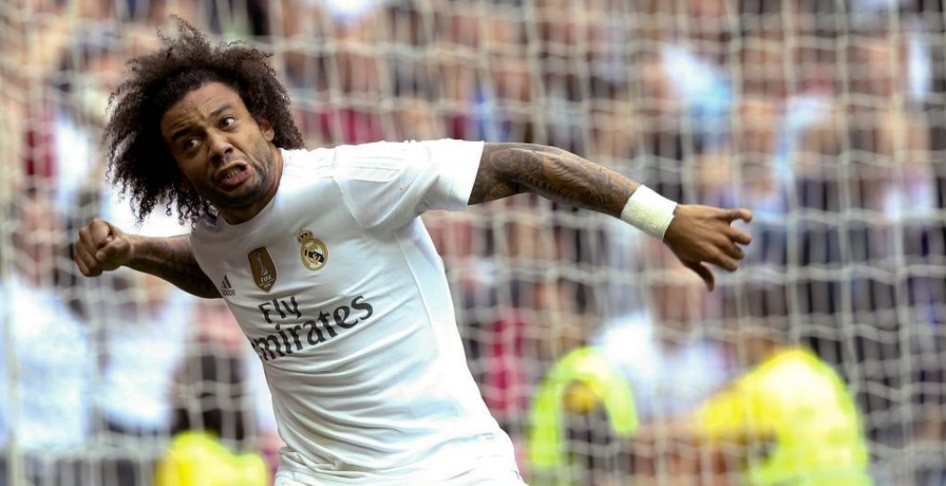 Marcelo celebra un gol