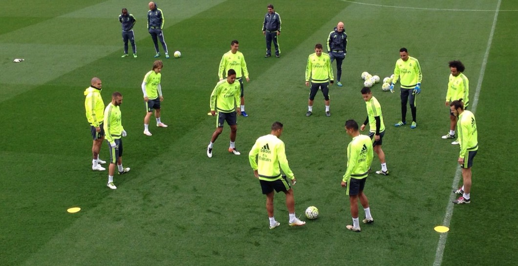 entrenamiento, Real Madrid, Valdebebas, rondo