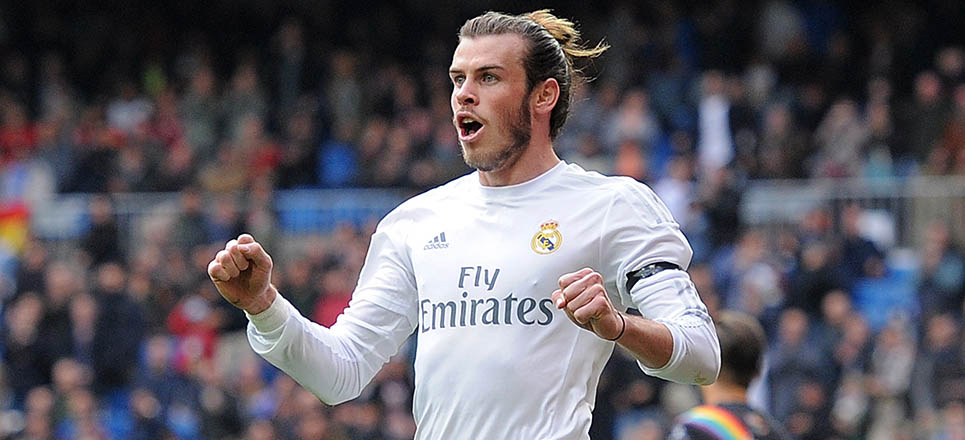 Bale celebra uno de sus goles en la presente temporada