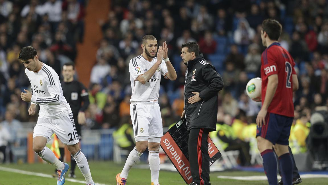 Morata y Benzema con el Real Madrid