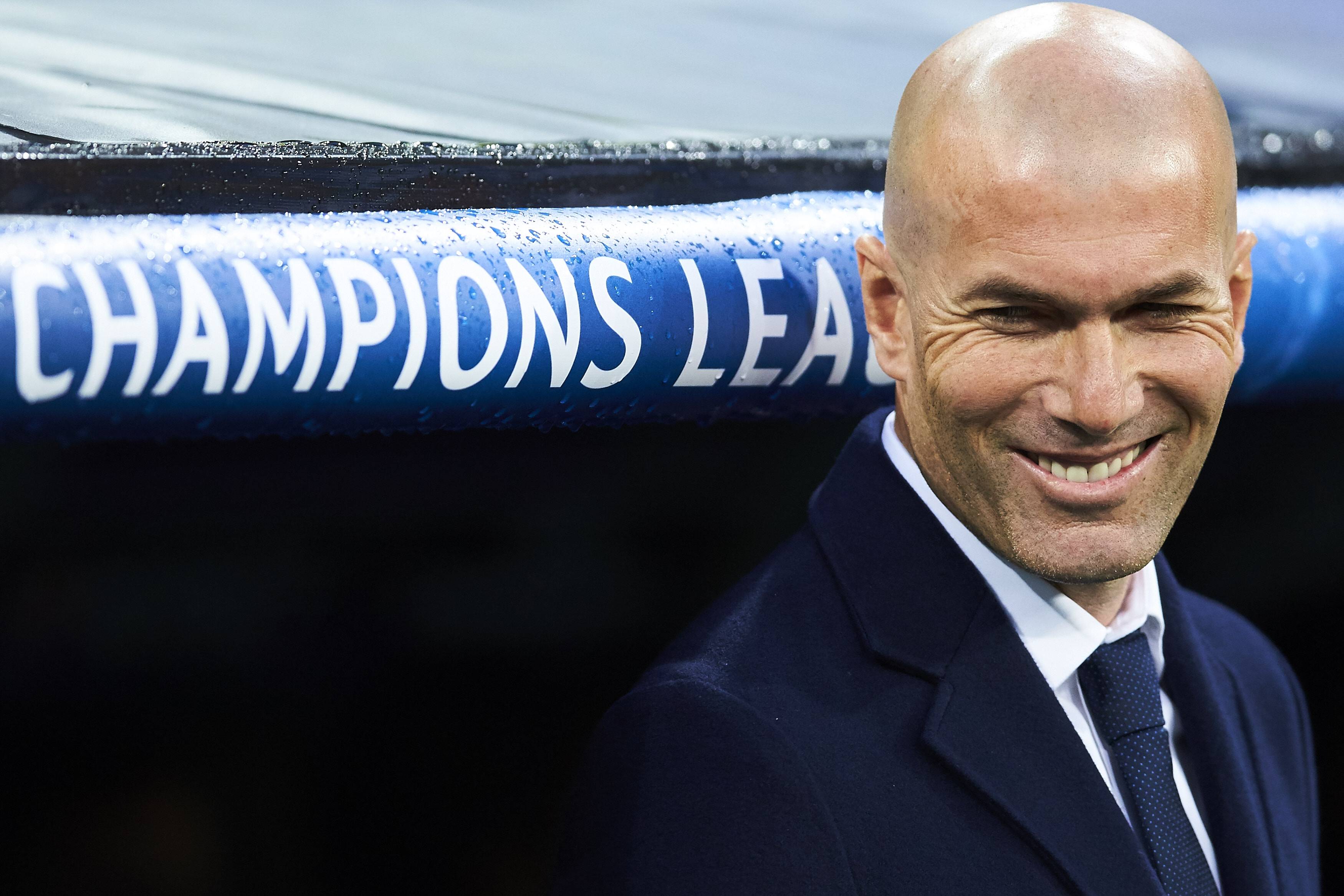 Zidane durante un partido de la Champions