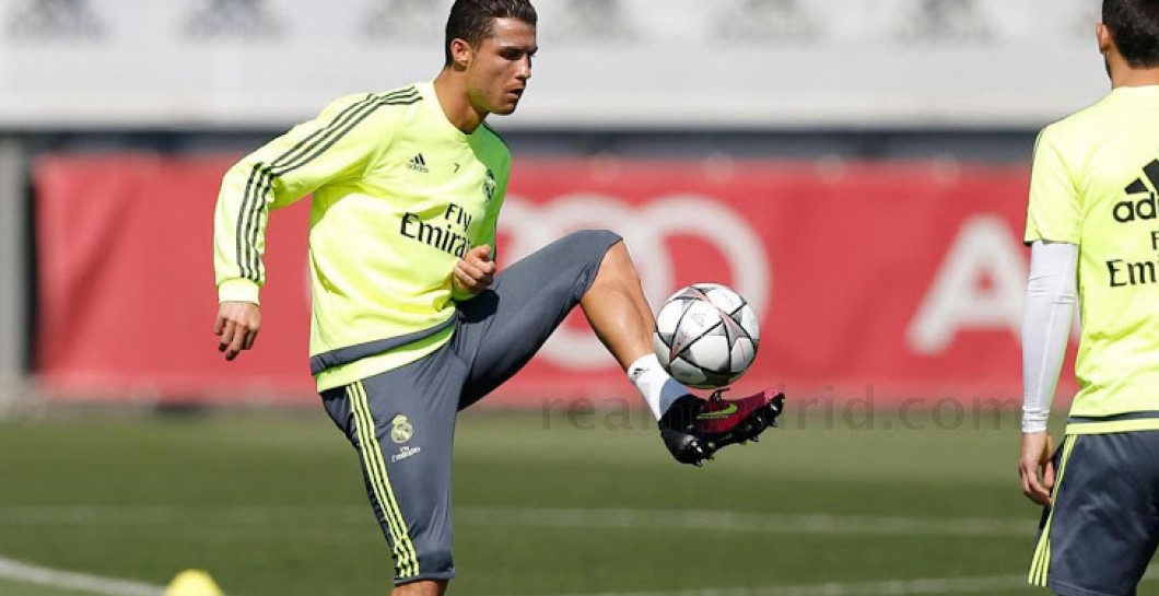 Cristiano en un entrenamiento reciente con el Real Madrid