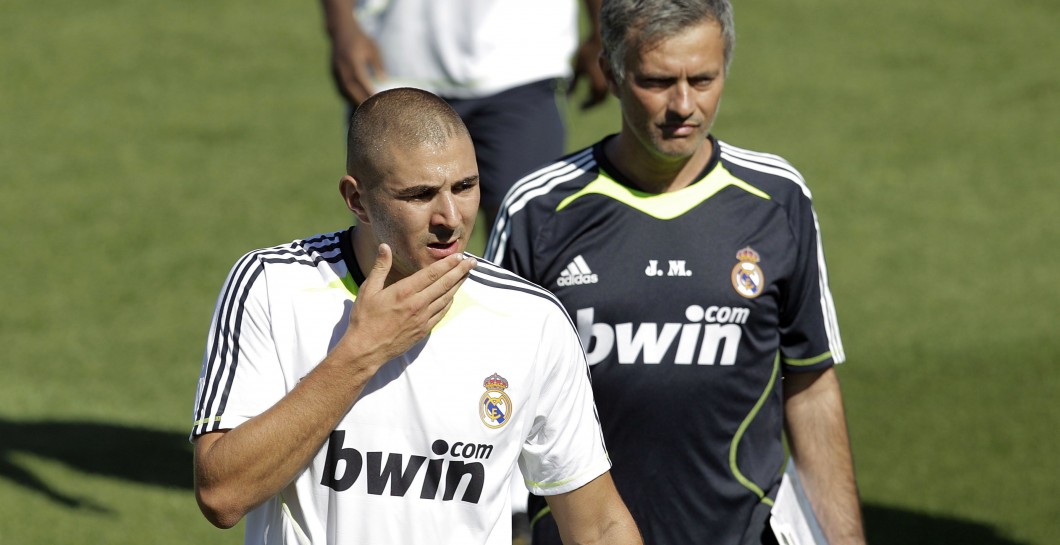Mourinho y Benzema en la época en la que coincidieron en el Real Madrid