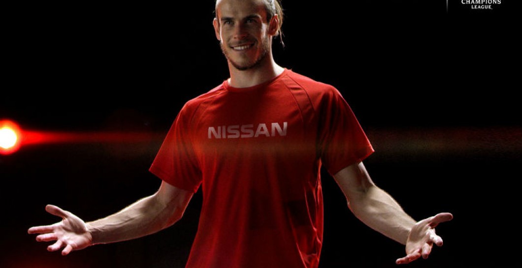 Bale en su patrocinio con Nissan