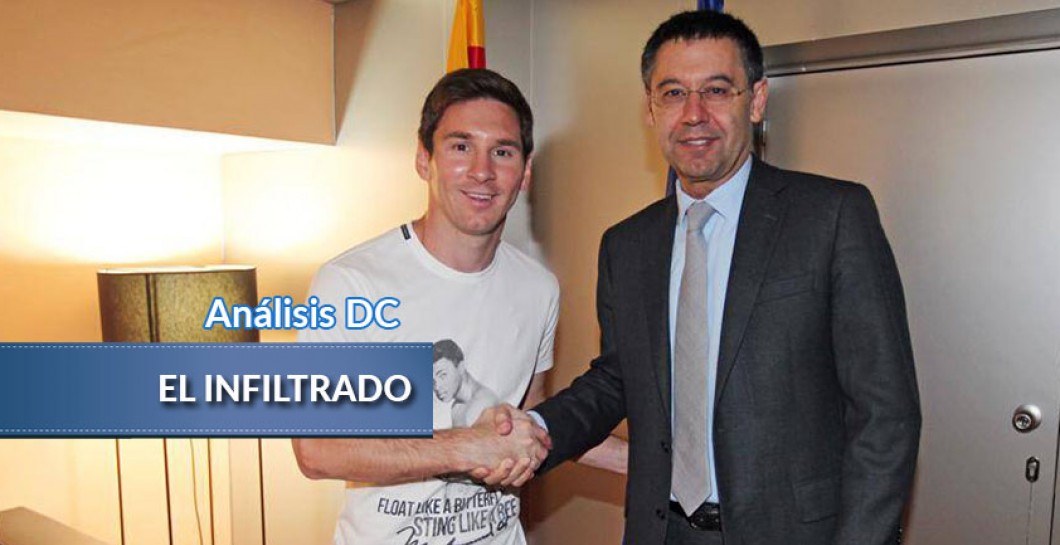 Messi tras firmar su última renovación con el Barcelona