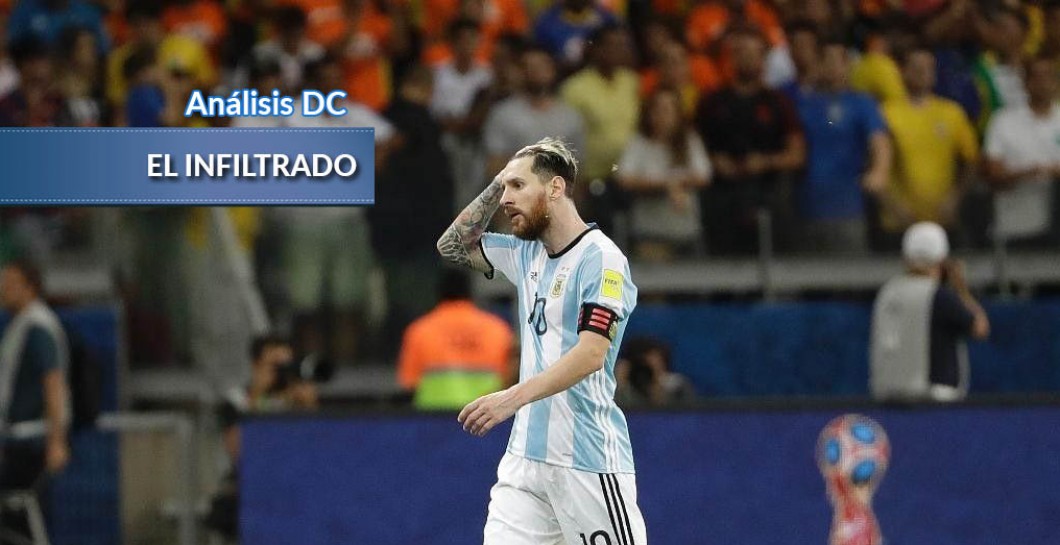 Messi en la derrota de Argentina ante Brasil