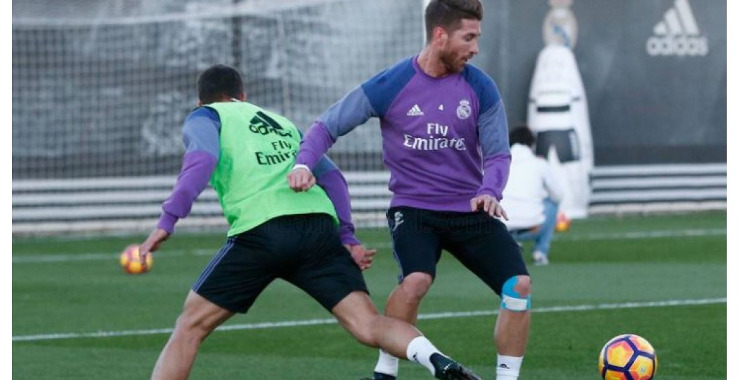 Sergio Ramos, entrenamiento, Real Madrid