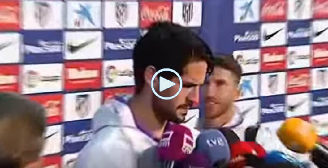 Ramos y Cristiano bromearon con Isco en el Calderón