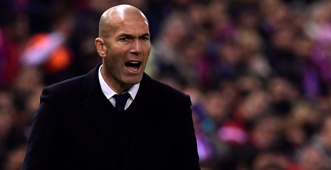 Zidane en el partido del Calderón