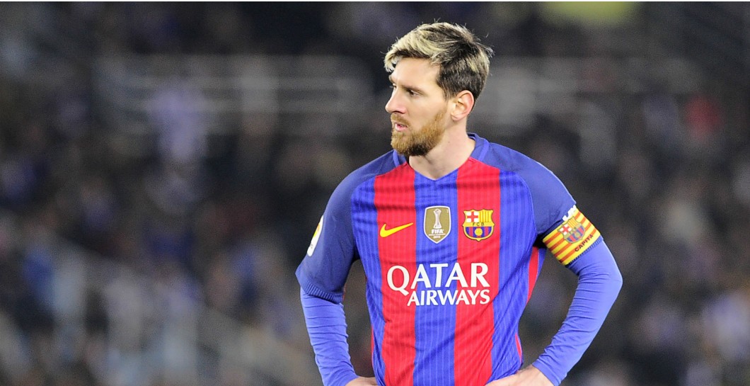 Messi se lamenta en Anoeta