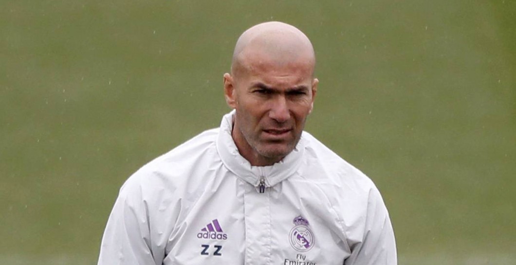 Zidane en un entrenamiento reciente en Valdebebas