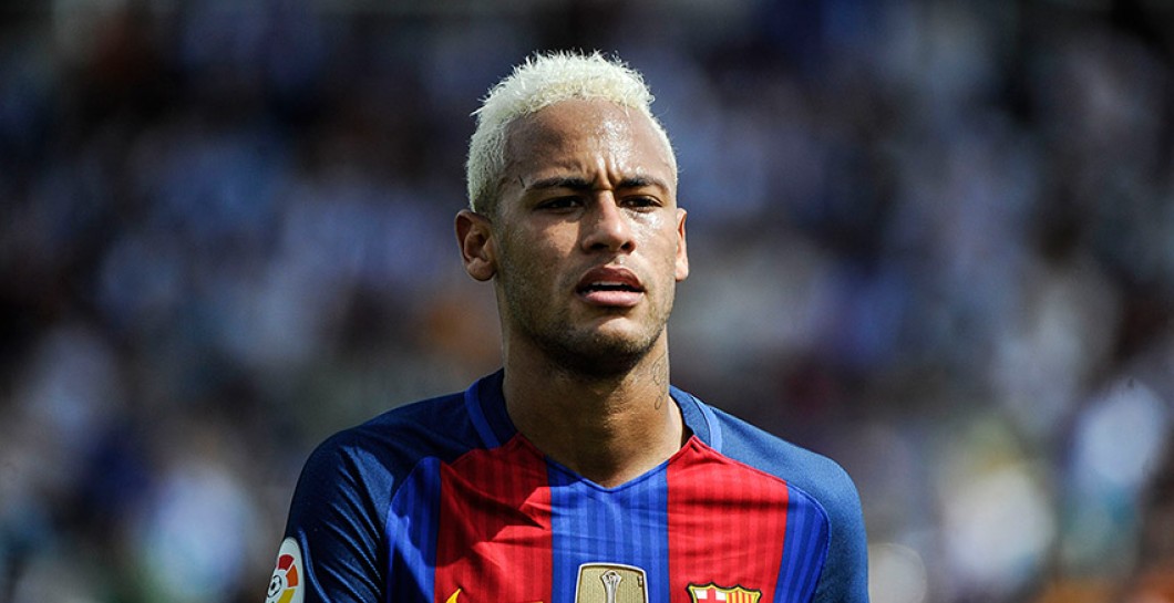 Neymar en un partido del Barcelona de esta temporada