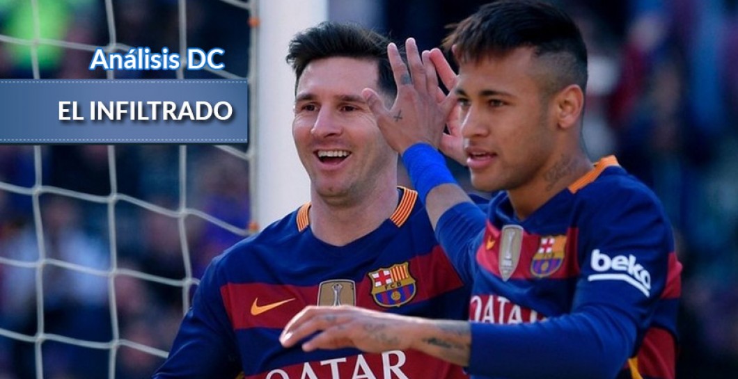 Messi y Neymar celebran un gol con el Barcelona