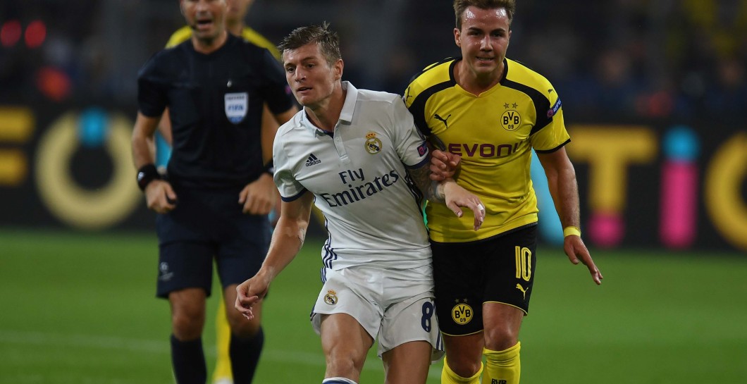 Toni Kroos en el partido contra el Dortmund