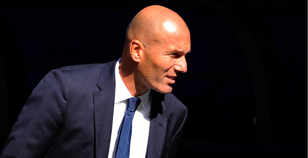 Zidane en un partido con el Madrid