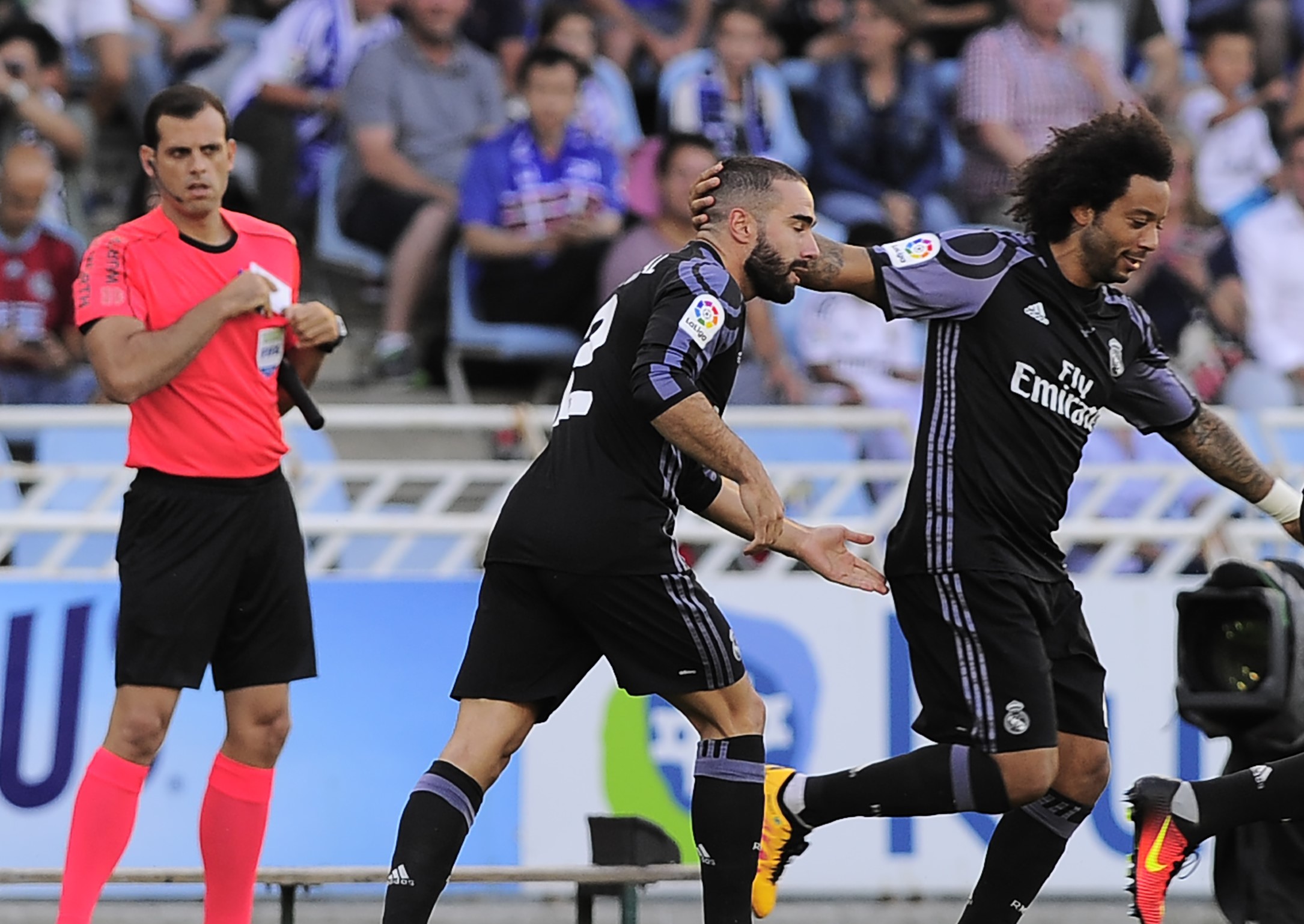 Marcelo y Carvajal en un partido con el Madrid