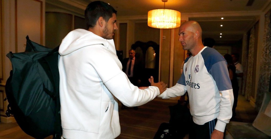 Zidane saluda a Morata