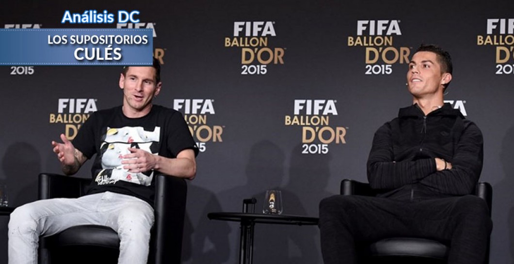 Messi y Cristiano en la rueda de prensa del Balón de Oro 
