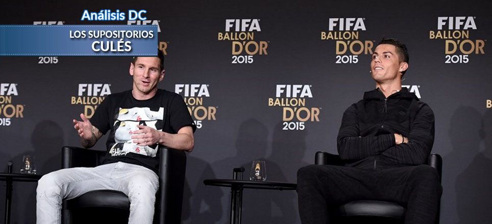 Messi y Cristiano en la rueda de prensa del Balón de Oro 