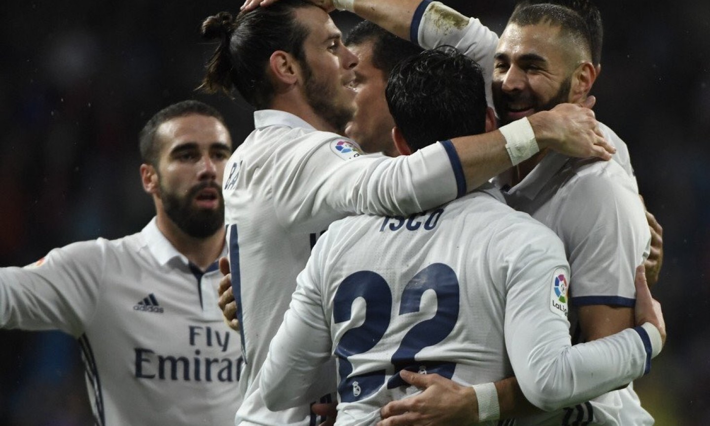 Así celebró el Real Madrid el gol de Benzema al Athletic