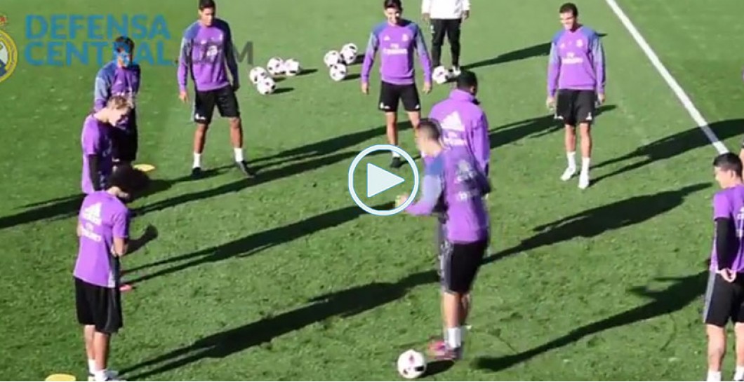 El 'pase de la rana' de Cristiano Ronaldo en el entrenamiento