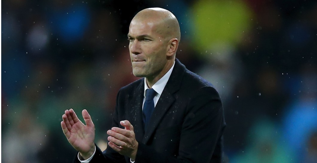 Zidane en un partido del Madrid