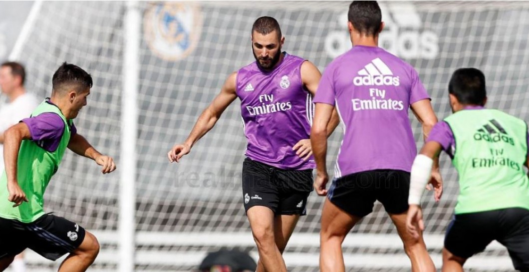 Benzema, Cristiano, entrenamiento Real Madrid