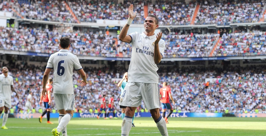 Pepe celebra su gol ante Osasuna