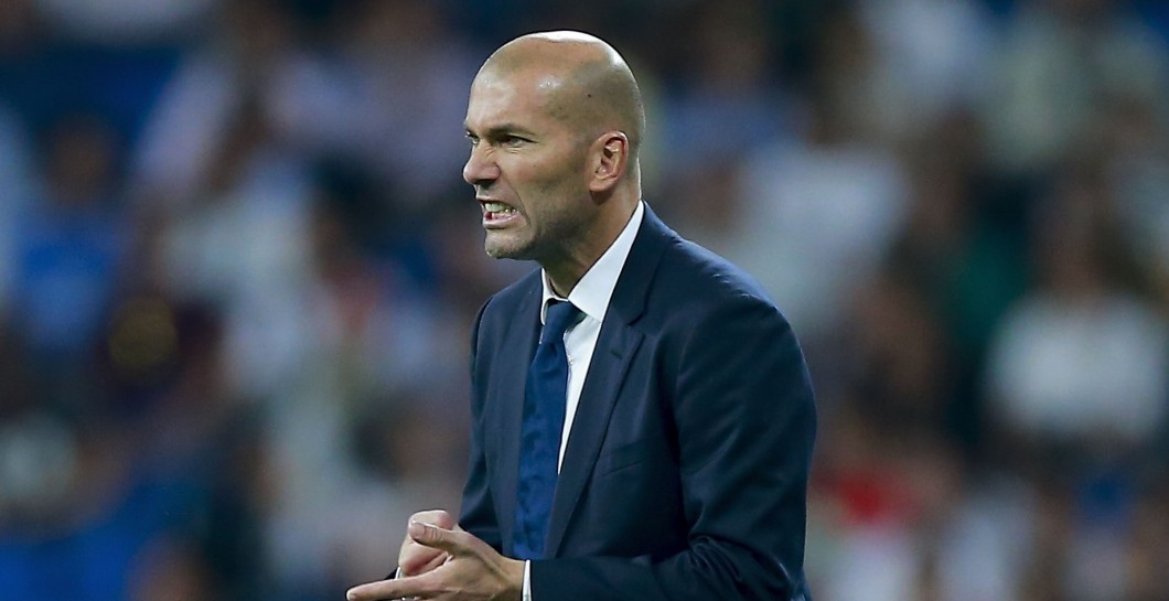 Zidane durante el partido contra el Villarreal