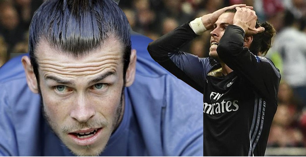 Montaje de Gareth Bale lamentándose 