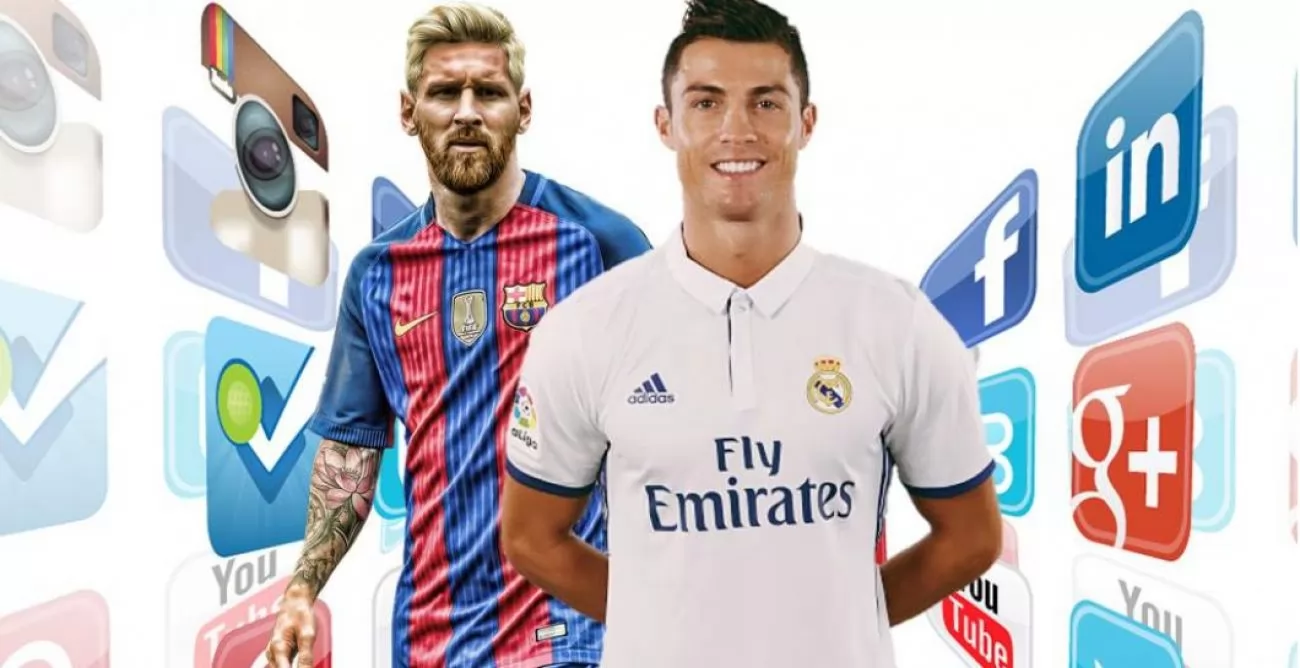 Cristiano, Messi, Red Social
