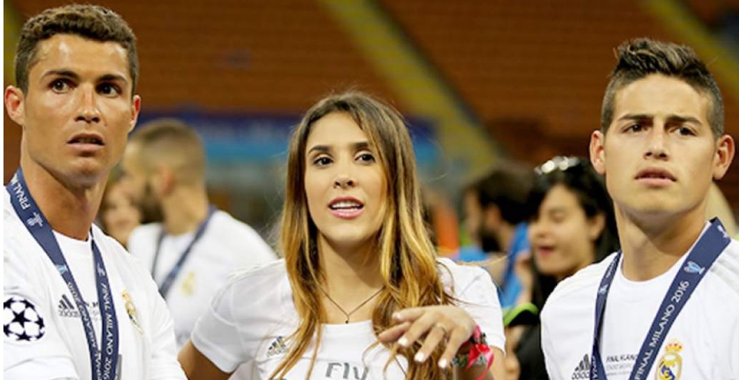 Cristiano Ronaldo, Daniela Ospina y James Rodríguez