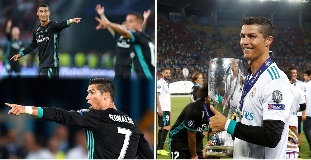 Montaje de Cristiano Ronaldo y la Supercopa de Europa