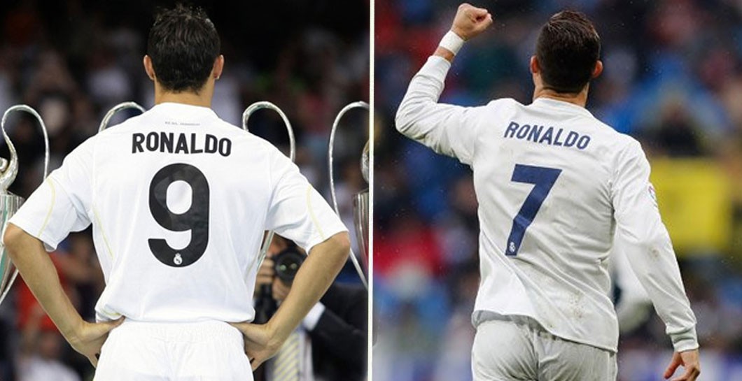 Montaje de Cristiano Ronaldo y dorsales
