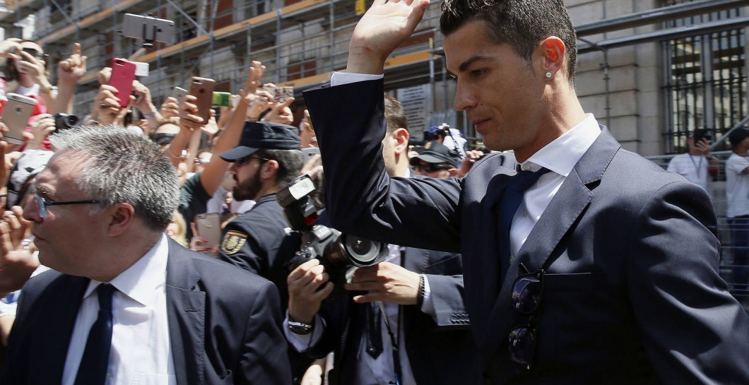 Cristiano Ronaldo durante una concentración del Real Madrid