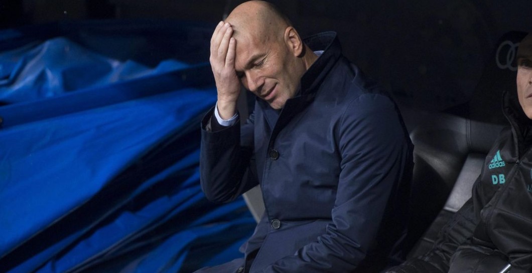 Zidane en un partido en el Santiago Bernabéu