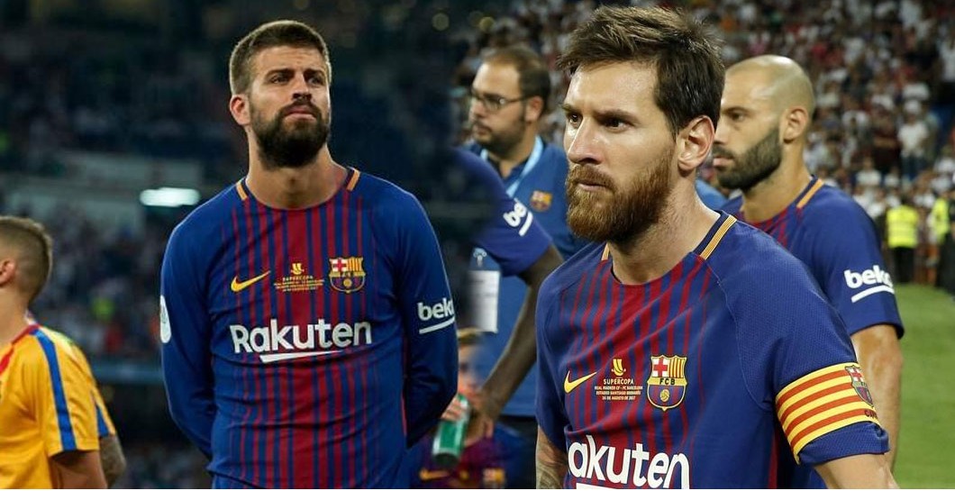 Barça caras raras Piqué y Messi