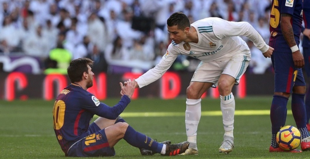 Cristiano y Messi en el Clásico