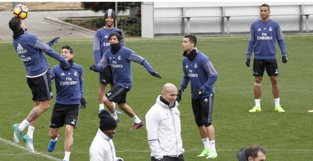 Imagen reciente de un entrenamiento del Real Madrid